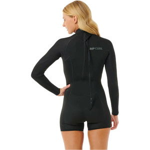 2024 Rip Curl Womens Dawn Patrol 2mm Long Sleeve Back Zip Springsuit 133WSP - Black